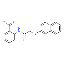 ChemSpider 2D Image | 2-{[(2-Naphthyloxy)acetyl]amino}benzoate | C19H14NO4