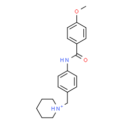 ChemSpider 2D Image | 1-{4-[(4-Methoxybenzoyl)amino]benzyl}piperidinium | C20H25N2O2