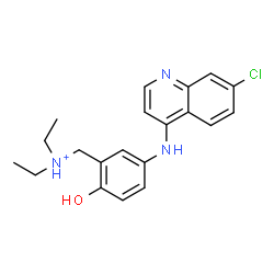 ChemSpider 2D Image | N-{5-[(7-Chloro-4-quinolinyl)amino]-2-hydroxybenzyl}-N-ethylethanaminium | C20H23ClN3O
