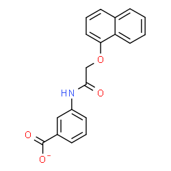 ChemSpider 2D Image | 3-{[(1-Naphthyloxy)acetyl]amino}benzoate | C19H14NO4