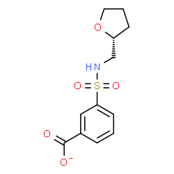 ChemSpider 2D Image | 3-{[(2R)-Tetrahydro-2-furanylmethyl]sulfamoyl}benzoate | C12H14NO5S
