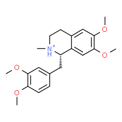 ChemSpider 2D Image | (1S)-1-(3,4-Dimethoxybenzyl)-6,7-dimethoxy-2-methyl-1,2,3,4-tetrahydroisoquinolinium | C21H28NO4