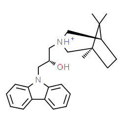 ChemSpider 2D Image | (1R,5R)-3-[(2R)-3-(9H-Carbazol-9-yl)-2-hydroxypropyl]-1,8,8-trimethyl-3-azoniabicyclo[3.2.1]octane | C25H33N2O