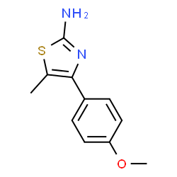 ChemSpider 2D Image | 4-(4-Methoxy-phenyl)-5-methyl-thiazol-2-ylamine | C11H12N2OS