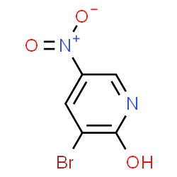 ChemSpider 2D Image | 3-Bromo-5-nitro-2-pyridinol | C5H3BrN2O3