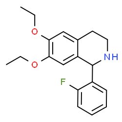 ChemSpider 2D Image | 6,7-Diethoxy-1-(2-fluorophenyl)-1,2,3,4-tetrahydroisoquinoline | C19H22FNO2