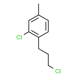 ChemSpider 2D Image | 2-Chloro-1-(3-chloropropyl)-4-methylbenzene | C10H12Cl2