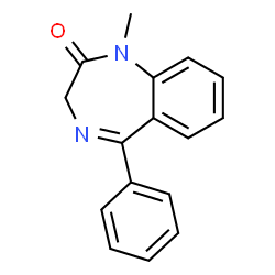 ChemSpider 2D Image | 1-methyl-5-phenyl-1H-1,4-benzodiazepin-2(3H)-one | C16H14N2O