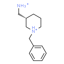 ChemSpider 2D Image | (3S)-3-(Ammoniomethyl)-1-benzylpiperidinium | C13H22N2