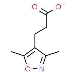 ChemSpider 2D Image | 3-(3,5-Dimethyl-1,2-oxazol-4-yl)propanoate | C8H10NO3