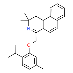 ChemSpider 2D Image | 4-(2-Isopropyl-5-methyl-phenoxymethyl)-2,2-dimethyl-1,2-dihydro-benzo[f]isoquinoline | C26H29NO