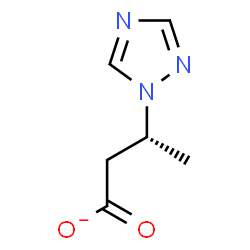 ChemSpider 2D Image | (3R)-3-(1H-1,2,4-Triazol-1-yl)butanoate | C6H8N3O2