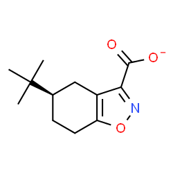 ChemSpider 2D Image | (5R)-5-(2-Methyl-2-propanyl)-4,5,6,7-tetrahydro-1,2-benzoxazole-3-carboxylate | C12H16NO3