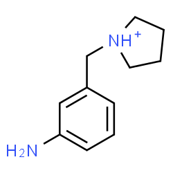 ChemSpider 2D Image | 1-(3-Aminobenzyl)pyrrolidinium | C11H17N2