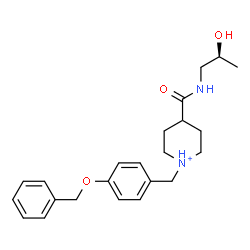 ChemSpider 2D Image | 1-[4-(Benzyloxy)benzyl]-4-{[(2S)-2-hydroxypropyl]carbamoyl}piperidinium | C23H31N2O3