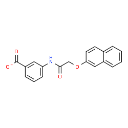 ChemSpider 2D Image | 3-{[(2-Naphthyloxy)acetyl]amino}benzoate | C19H14NO4