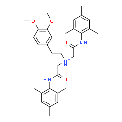 ChemSpider 2D Image | N-[2-(3,4-Dimethoxyphenyl)ethyl]-2-(mesitylamino)-N-[2-(mesitylamino)-2-oxoethyl]-2-oxoethanaminium | C32H42N3O4