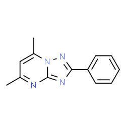 ChemSpider 2D Image | 5,7-Dimethyl-2-phenyl[1,2,4]triazolo[1,5-a]pyrimidine | C13H12N4