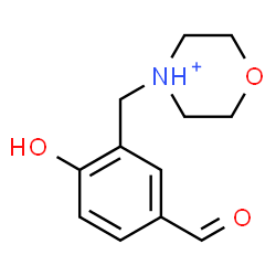 ChemSpider 2D Image | 4-(5-Formyl-2-hydroxybenzyl)morpholin-4-ium | C12H16NO3