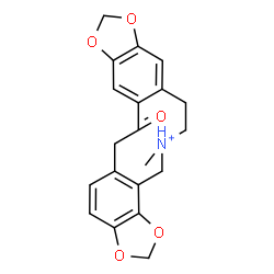 ChemSpider 2D Image | 7-Methyl-15-oxo-6,7,8,9,15,16-hexahydrobis[1,3]benzodioxolo[4,5-c:5',6'-g]azecin-7-ium | C20H20NO5
