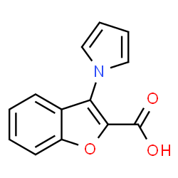 ChemSpider 2D Image | 3-(1H-Pyrrol-1-yl)-2-benzofurancarboxylic acid | C13H9NO3
