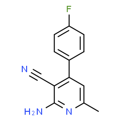ChemSpider 2D Image | 2-Amino-4-(4-fluorophenyl)-6-methylnicotinonitrile | C13H10FN3