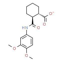 ChemSpider 2D Image | (1S,2S)-2-[(3,4-Dimethoxyphenyl)carbamoyl]cyclohexanecarboxylate | C16H20NO5