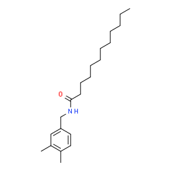 ChemSpider 2D Image | N-(3,4-Dimethylbenzyl)dodecanamide | C21H35NO