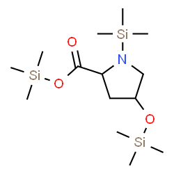 ChemSpider 2D Image | Trimethylsilyl 1-(trimethylsilyl)-4-[(trimethylsilyl)oxy]prolinate | C14H33NO3Si3