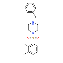 ChemSpider 2D Image | 1-Benzyl-4-[(2,3,4-trimethylphenyl)sulfonyl]piperazin-1-ium | C20H27N2O2S