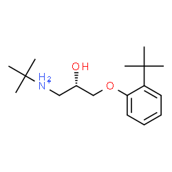 ChemSpider 2D Image | (2S)-2-Hydroxy-N-(2-methyl-2-propanyl)-3-[2-(2-methyl-2-propanyl)phenoxy]-1-propanaminium | C17H30NO2