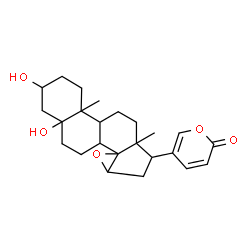 ChemSpider 2D Image | 3,5-Dihydroxy-14,15-epoxybufa-20,22-dienolide | C24H32O5