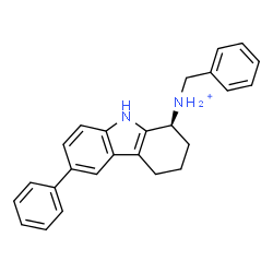 ChemSpider 2D Image | (1S)-N-Benzyl-6-phenyl-2,3,4,9-tetrahydro-1H-carbazol-1-aminium | C25H25N2