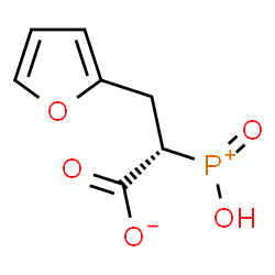 ChemSpider 2D Image | (2S)-3-(2-Furyl)-2-[hydroxy(oxo)phosphonio]propanoate | C7H7O5P
