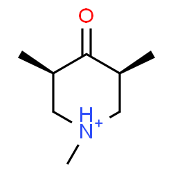 ChemSpider 2D Image | (3R,5S)-1,3,5-Trimethyl-4-oxopiperidinium | C8H16NO