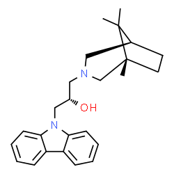 ChemSpider 2D Image | (2S)-1-(9H-Carbazol-9-yl)-3-[(1S,5R)-1,8,8-trimethyl-3-azabicyclo[3.2.1]oct-3-yl]-2-propanol | C25H32N2O