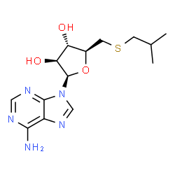 ChemSpider 2D Image | 9-(5-S-Isobutyl-5-thio-beta-D-arabinofuranosyl)-9H-purin-6-amine | C14H21N5O3S