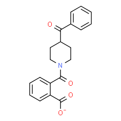 ChemSpider 2D Image | 2-[(4-Benzoyl-1-piperidinyl)carbonyl]benzoate | C20H18NO4