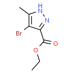 ChemSpider 2D Image | Ethyl 4-bromo-3-methyl-1H-pyrazole-5-carboxylate | C7H9BrN2O2
