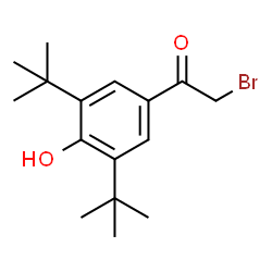 ChemSpider 2D Image | 2-BROMO-1-(3,5-DI-TERT-BUTYL-4-HYDROXY-PHENYL)-ETHANONE | C16H23BrO2