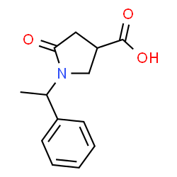 ChemSpider 2D Image | 5-Oxo-1-(1-phenylethyl)-3-pyrrolidinecarboxylic acid | C13H15NO3