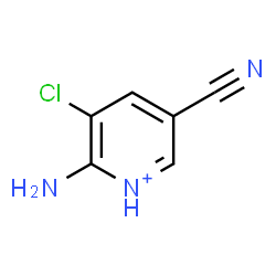 ChemSpider 2D Image | 2-Amino-3-chloro-5-cyanopyridinium | C6H5ClN3