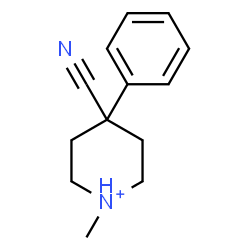 ChemSpider 2D Image | 4-Cyano-1-methyl-4-phenylpiperidinium | C13H17N2