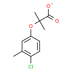 ChemSpider 2D Image | 2-(4-Chloro-3-methylphenoxy)-2-methylpropanoate | C11H12ClO3