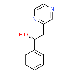 ChemSpider 2D Image | (1R)-1-Phenyl-2-(2-pyrazinyl)ethanol | C12H12N2O