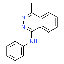 ChemSpider 2D Image | 4-Methyl-N-(2-methylphenyl)-1-phthalazinamine | C16H15N3