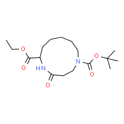 ChemSpider 2D Image | 6-Ethyl 1-(2-methyl-2-propanyl) 4-oxo-1,5-diazacycloundecane-1,6-dicarboxylate | C17H30N2O5