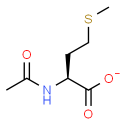 ChemSpider 2D Image | (2S)-2-Acetamido-4-(methylsulfanyl)butanoate | C7H12NO3S