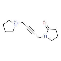 ChemSpider 2D Image | 1-[4-(2-Oxo-1-pyrrolidinyl)-2-butyn-1-yl]pyrrolidinium | C12H19N2O