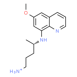 ChemSpider 2D Image | (4S)-4-[(6-Methoxy-8-quinolinyl)amino]-1-pentanaminium | C15H22N3O